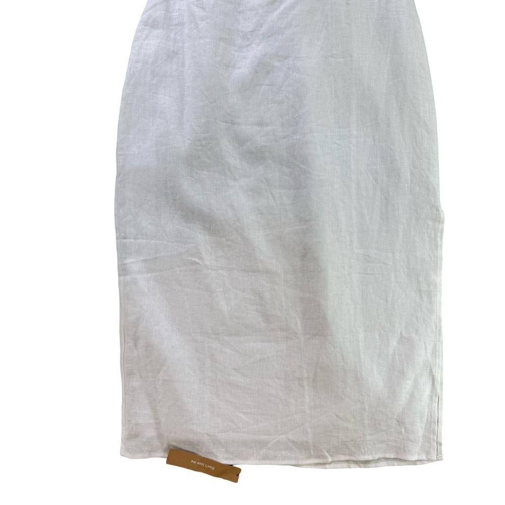 Reformation Marcella Linen White Strapless Dress Sz 10 NWT $278 - Picture 6 of 12